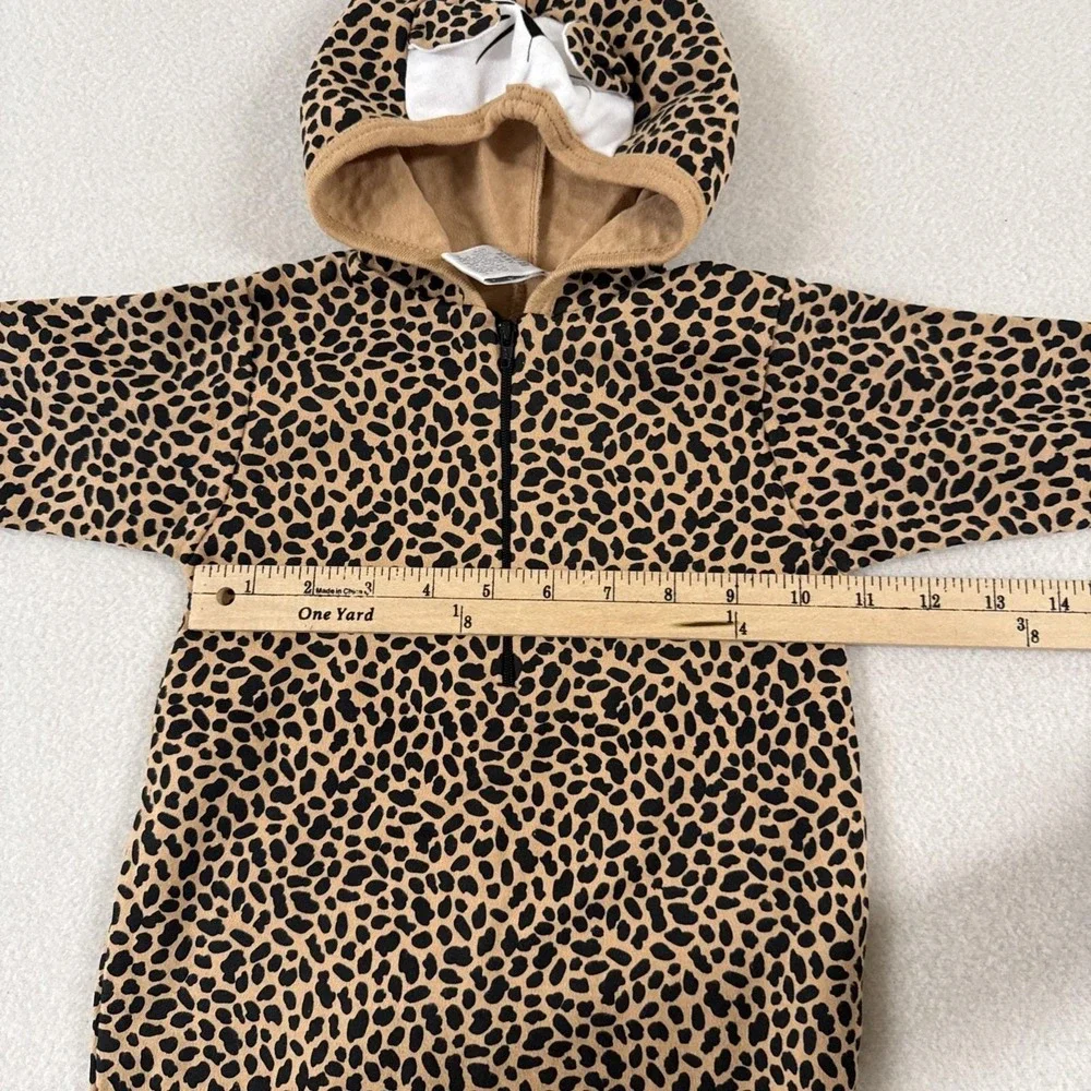 Vtg Baby Costume Cheetah‎ Animal Tail Ears Hood Class Club 6-9 Months Leopard